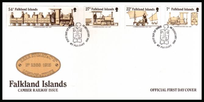 Camber Railway Issue<br/>on an unaddressed MT PLEASANT cancel official full colour First Day Cover