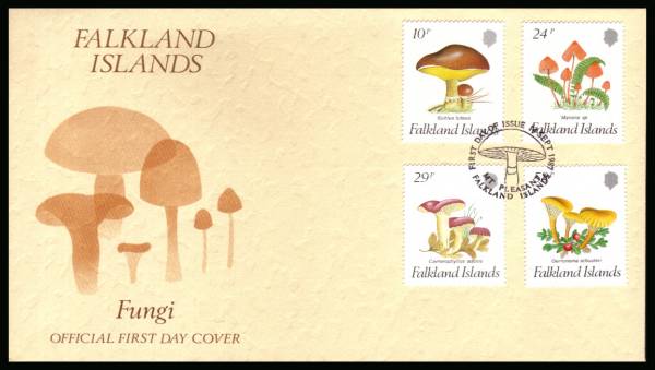 Fungi - Mushrooms set of four<br/>on a MT PLEASANT cancelled unaddressed official full colour First Day Cover
