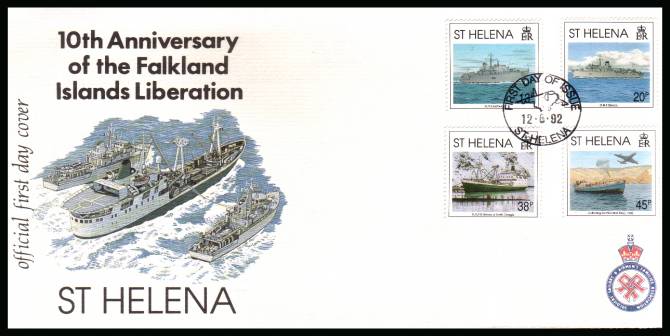 10th Anniversary of Falkland Island Liberation set of four<br/>on an unaddressed Official First Day Cover