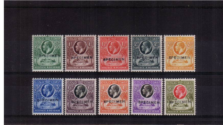 A fine lightly mounted mint bright and fresh set of ten overprinted ''SPECIMEN''. A truly rare set!<br/><b>UHU</b>
