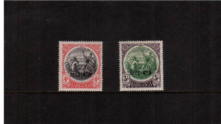 The Colours changed set of two lightly mounted mint overprinted ''SPECIMEN''. Superb!
<br/><b>UHU</b>