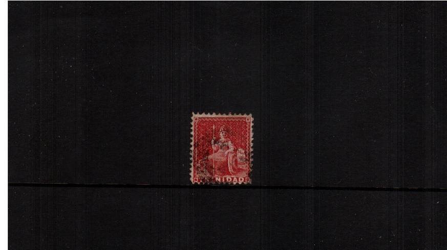 (1d) Crimson-Lake - Perforation 11-12<br/>
A stunning very well centered stamp with a lovely colour very lighty used.<br/>
SG Cat 28
