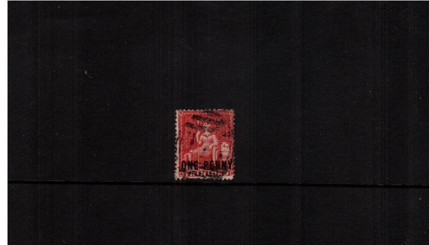 1d Rosy Carmine - Watermark Crown CA<br/>
A good sound used single