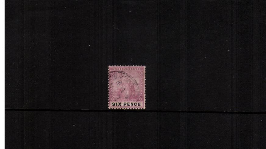 6d Dull Purple and Black - Watermark Multiple Crown CA<br/>A good fine used single.