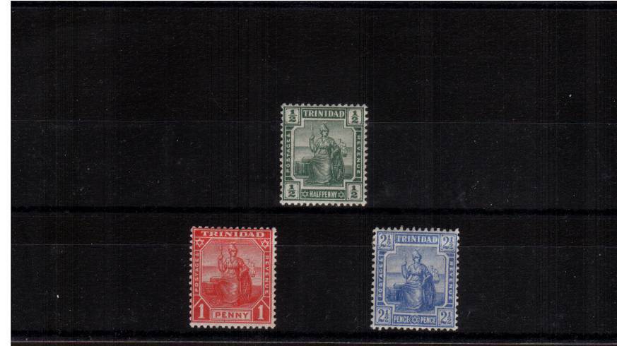The Multiple Crown Watermark set of three<br/>fine lightly mounted mint. SG Cat 45