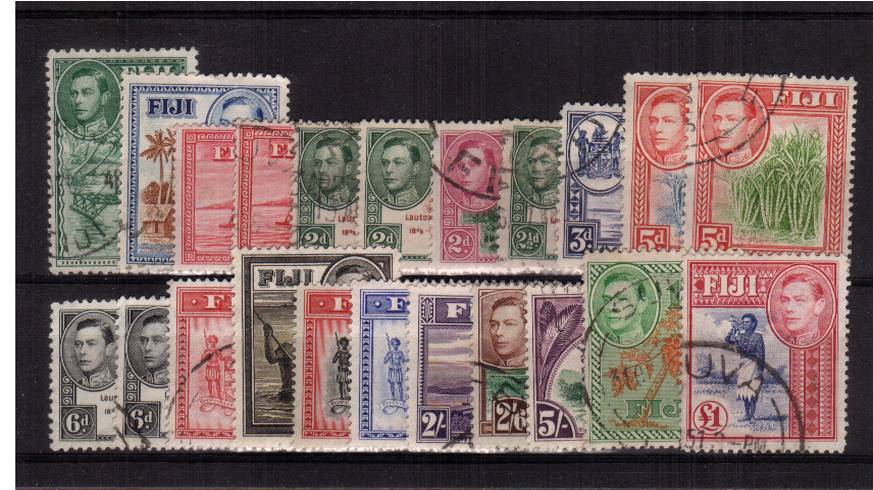 A superb fine used set of twenty-two with each stamp having a selected cancel. Difficult set to build!
<br/><b>QCX</b>