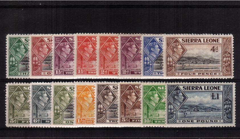 A fine lightly mounted mint set of sixteen with the bonus of the top stamp, the 1, being unmounted mint. 
<br/><b>QDX</b>