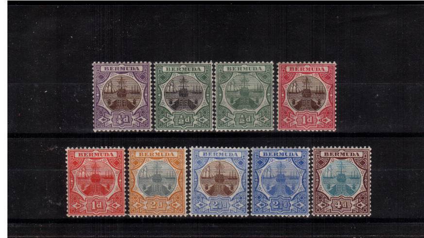 The Multiple Crown CA set of nine.<br/>A bright and fresh set of nine lightly mounted mint. SG Cat £170
<br/><b>QEX</b>