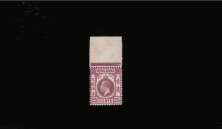 25c Purple and Magenta - Multiple Script CA<br/>
A superb unmounted mint single showing the SG illustrated variety ''Broken Flower at Top Right''. Superb and fresh. 
<br/><b>QMX</b>