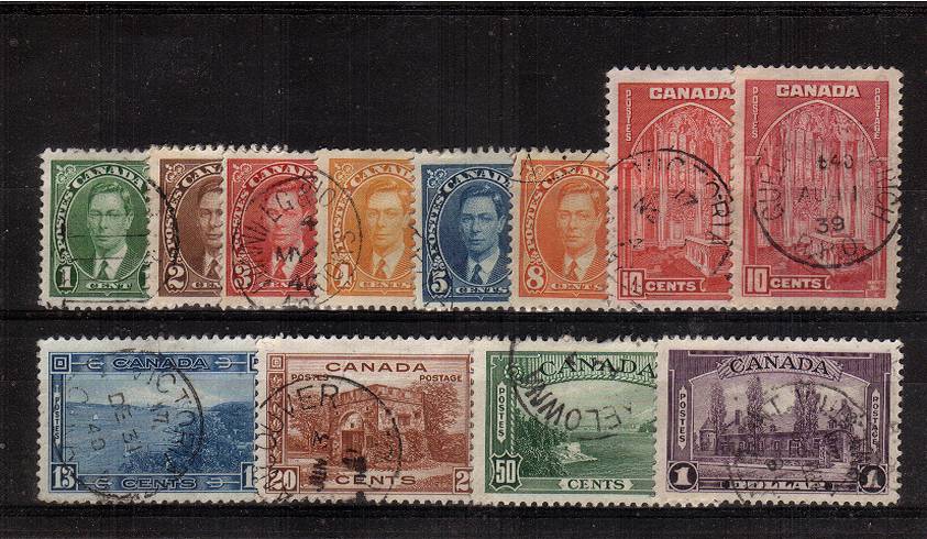 A superb fine used set of eleven with the bonus of the SG listed shade on the 10c stamp with each stamp selected with a CDS cancel. Lovely! SG Cat 40<br/><b>QPX</b>