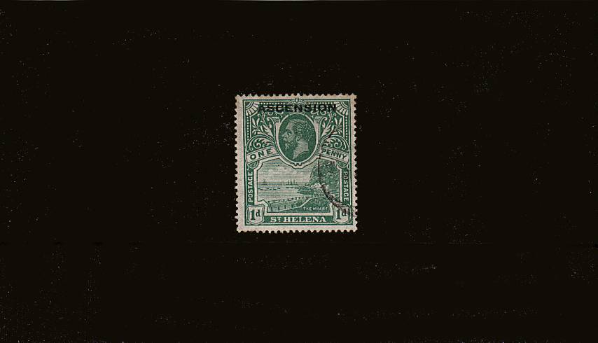 1d Green<br/>
A fine used single with some nibbled perfs. SG Cat £29