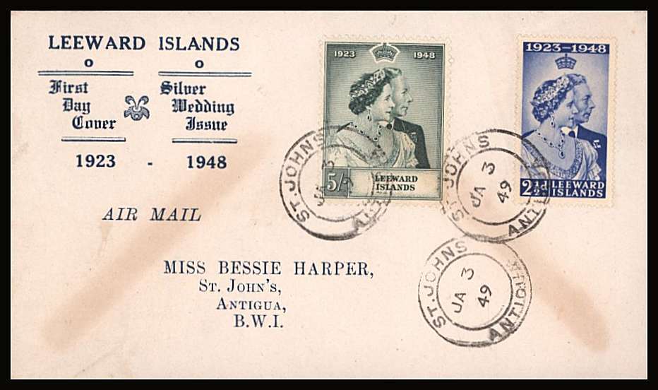 The Silver Wedding set of two on an illustrated FIrst Day Cover.
