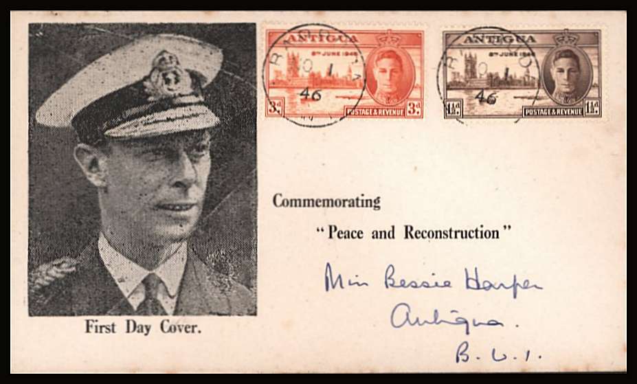 The Victory set of two on an illustrated First Day Cover.
