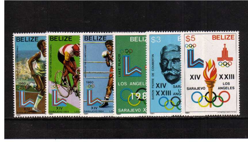 History of the Olympic Games set of eight superb unmounted mint