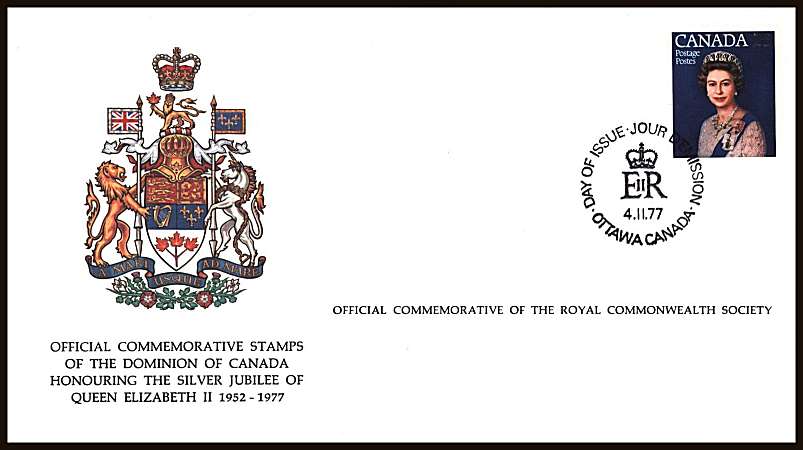Silver Jubilee single on an unaddressed colour illustrated First Day Cover.