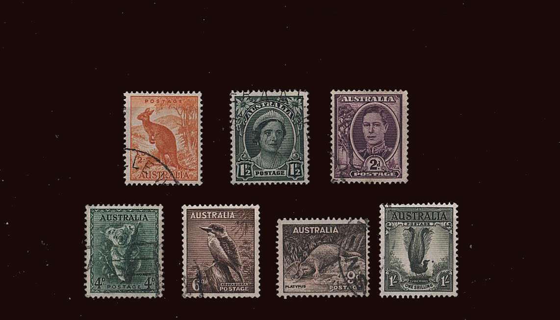 A fine used set of seven.<br/>
SG Cat £13.50