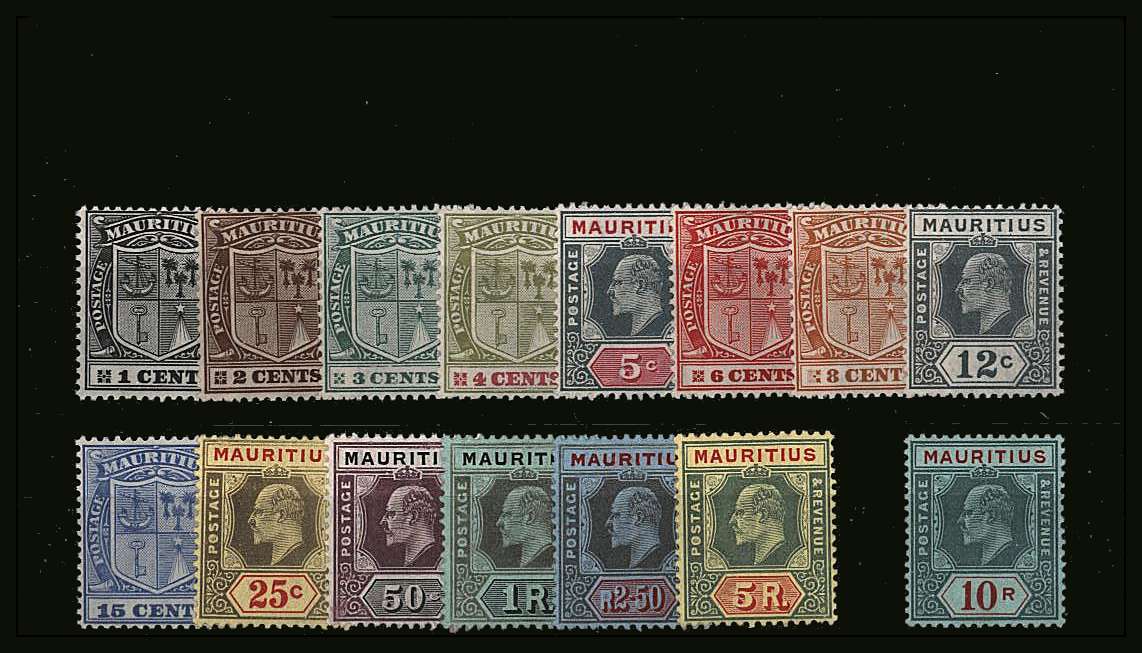 The Edward 7th set of of fifteen superb unmounted mint.<br/>A stunning bright and fresh ''gem'' set and impossible to find unmounted.<br/>A very rare set unmounted!!<br/>
<br/><b>QQV</b>
