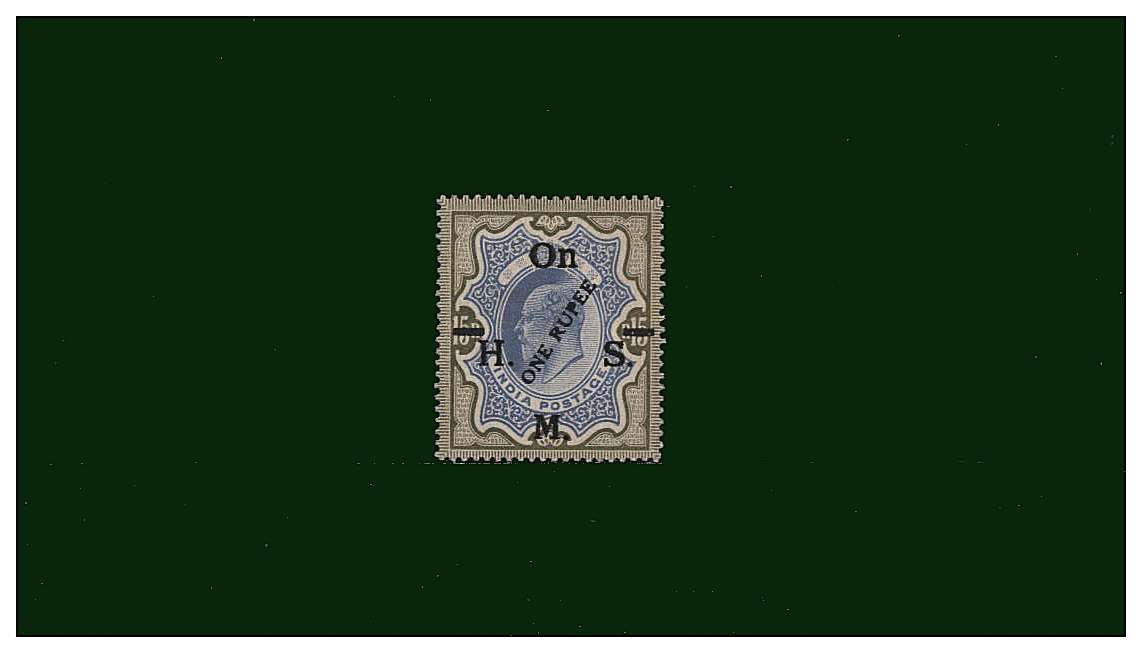 1r on 15r Blue and Olive<br/>
A superb unmounted mint single.<br/>Rare to find unmounted.
<br/><b>QQF</b>