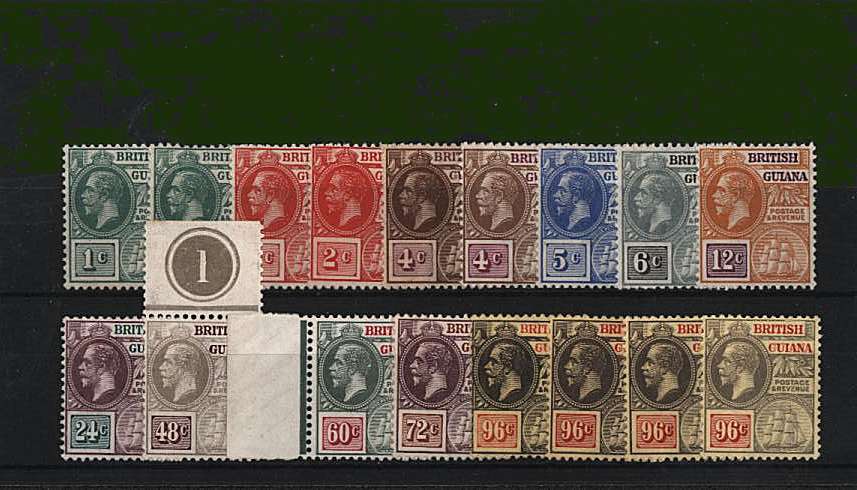 The Watermark Multiple CrownCA set of eleven almost all UNMOUNTED MINT with the six additional SG listed shades. <br/>SG Cat £250
<br><b>BBG</b>