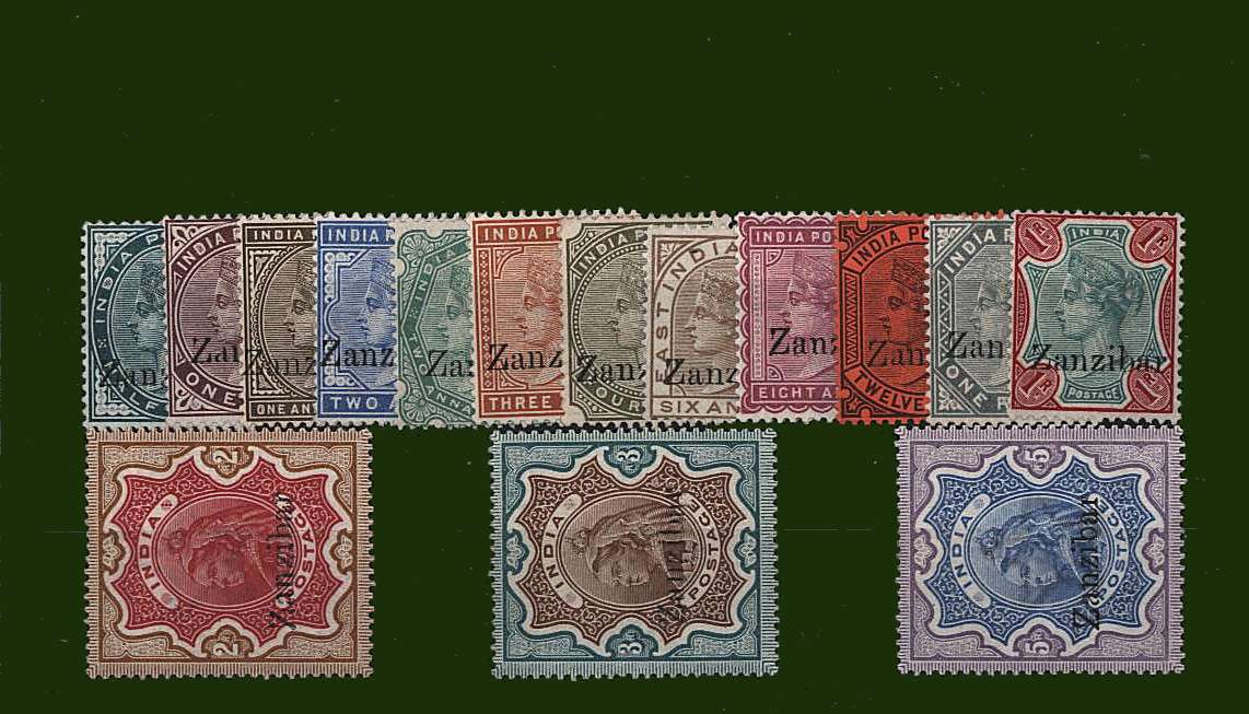 A fine and fresh lightly mounted mint set of fifteen.<br/>SG Cat £600
<br><b>BBH</b>