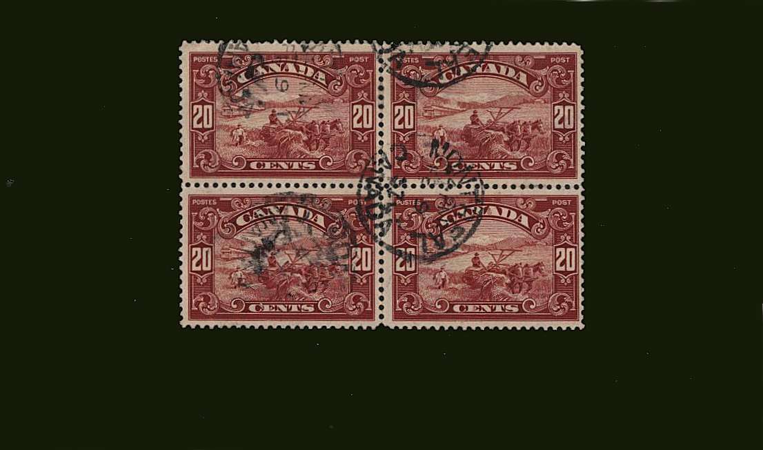 20c Lake - Harvesting with Horses<br/>
A superb fine used block of four<br/>SG Cat 100.00
<br><b>BBJ</b>