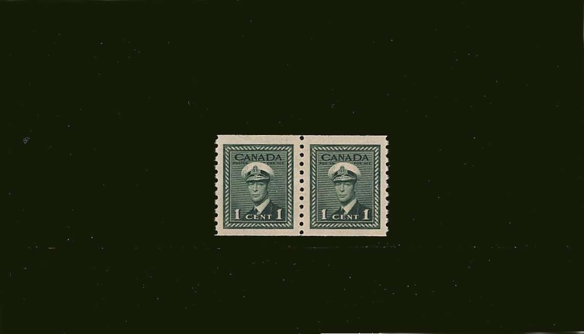 1c Green- George 6th in uniform<br/>
A superb unmounted mint pair
<br><b>BBJ</b>