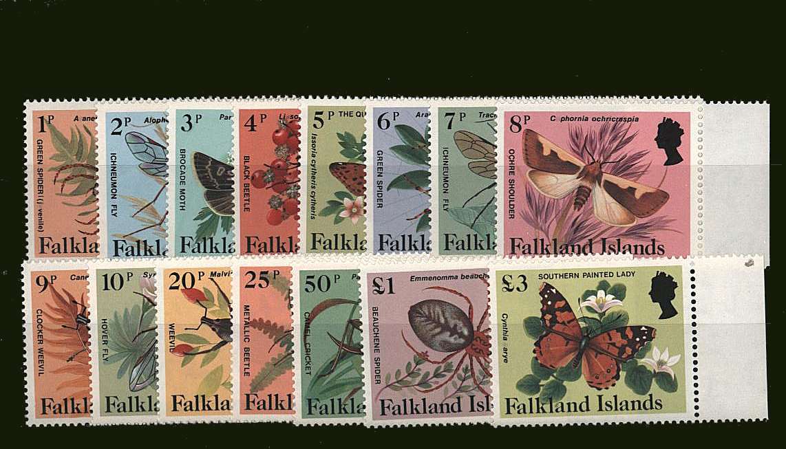 Insects Spiders and Butterflies<br/>Superb unmounted mint set of fifteen all right side marginals

<br><b>BBJ</b>