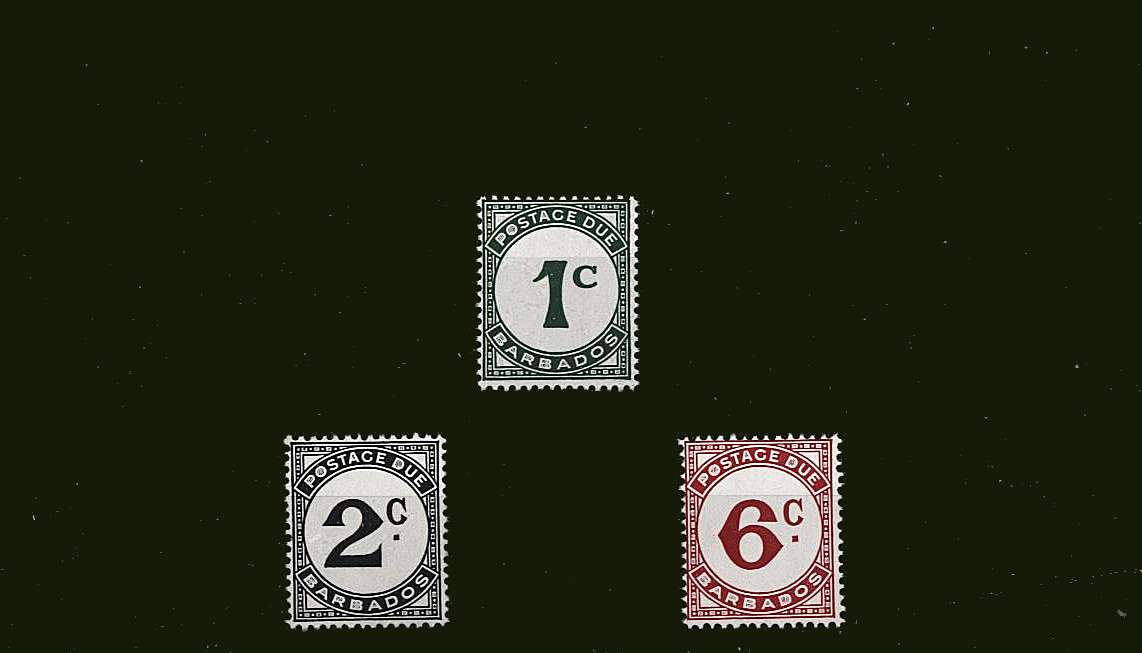 The POSTAGE DUE set of three<br/>
Superb unmounted mint.
<br><b>BBJ</b>