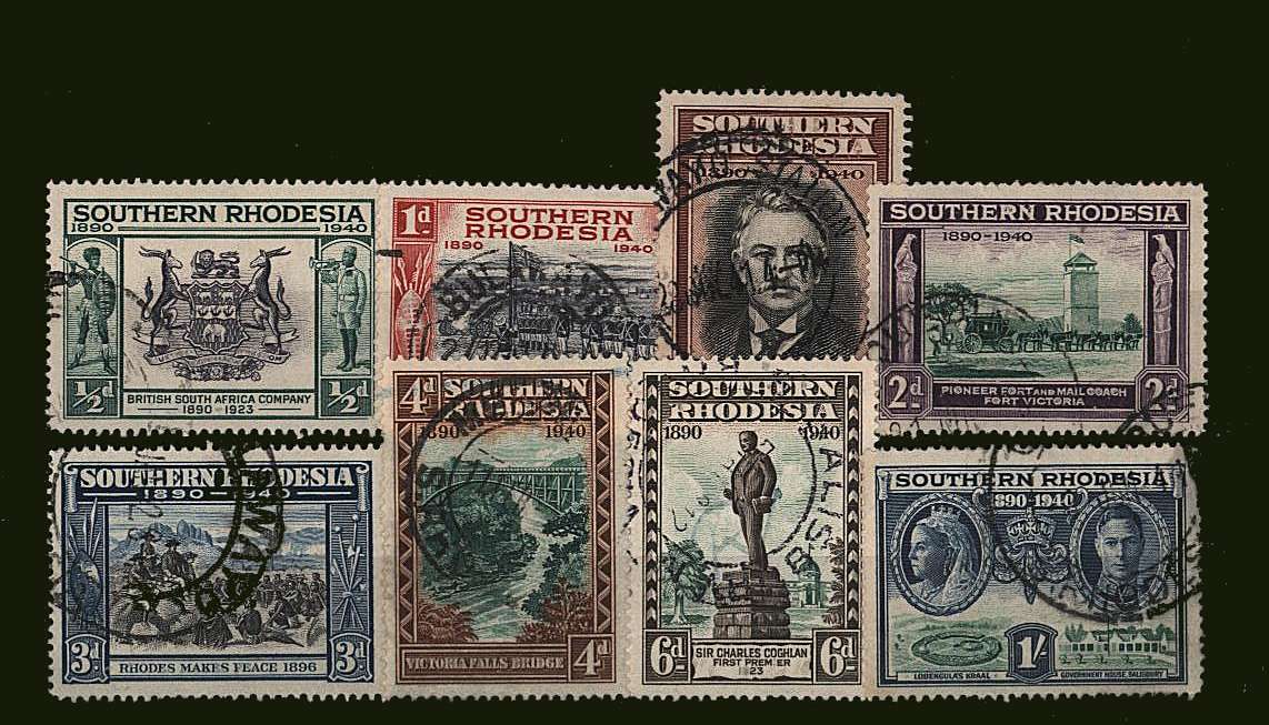 British South Africa Company Golden Jubilee<br/>
Set of eight superb fine used.
<br/><b>BBJ</b>