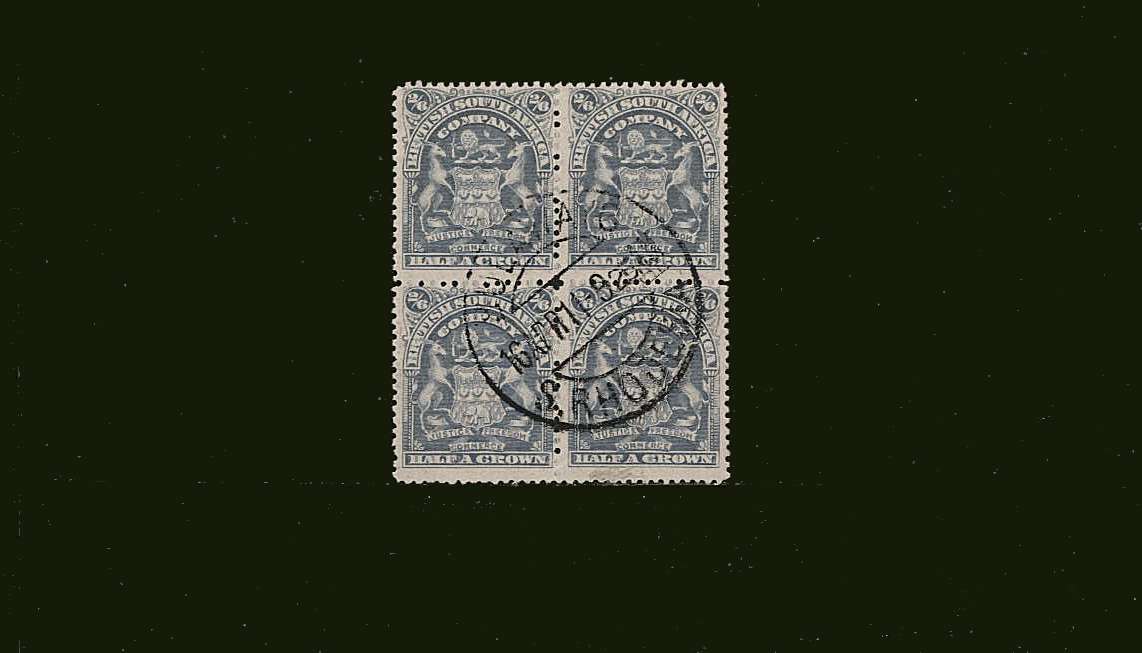 2/6d Bluish Grey<br/>
in a superb fine used block of four. 
<br/><b>BBJ</b>