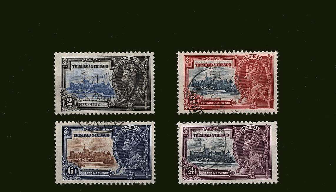 Silver Jubilee set of four superb fine used.<br/><b>SEARCH CODE: 1935JUBILEE</b><br/><b>BBJ</b>