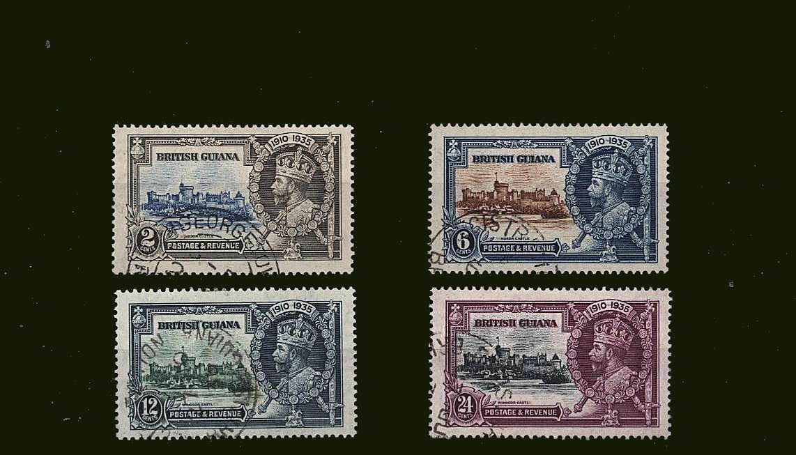 Silver Jubilee set of four superb fine used.<br/><b>SEARCH CODE: 1935JUBILEE</b><br/><b>BBJ</b>