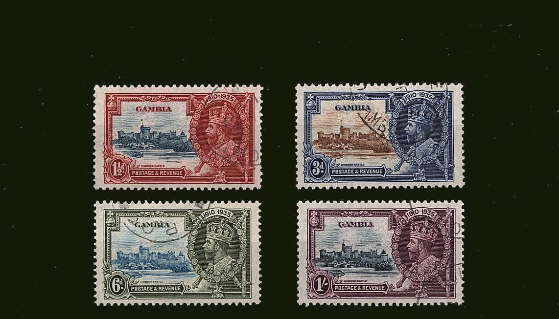 Silver Jubilee set of four superb fine used.<br/><b>SEARCH CODE: 1935JUBILEE</b><br/><b>BBJ</b>