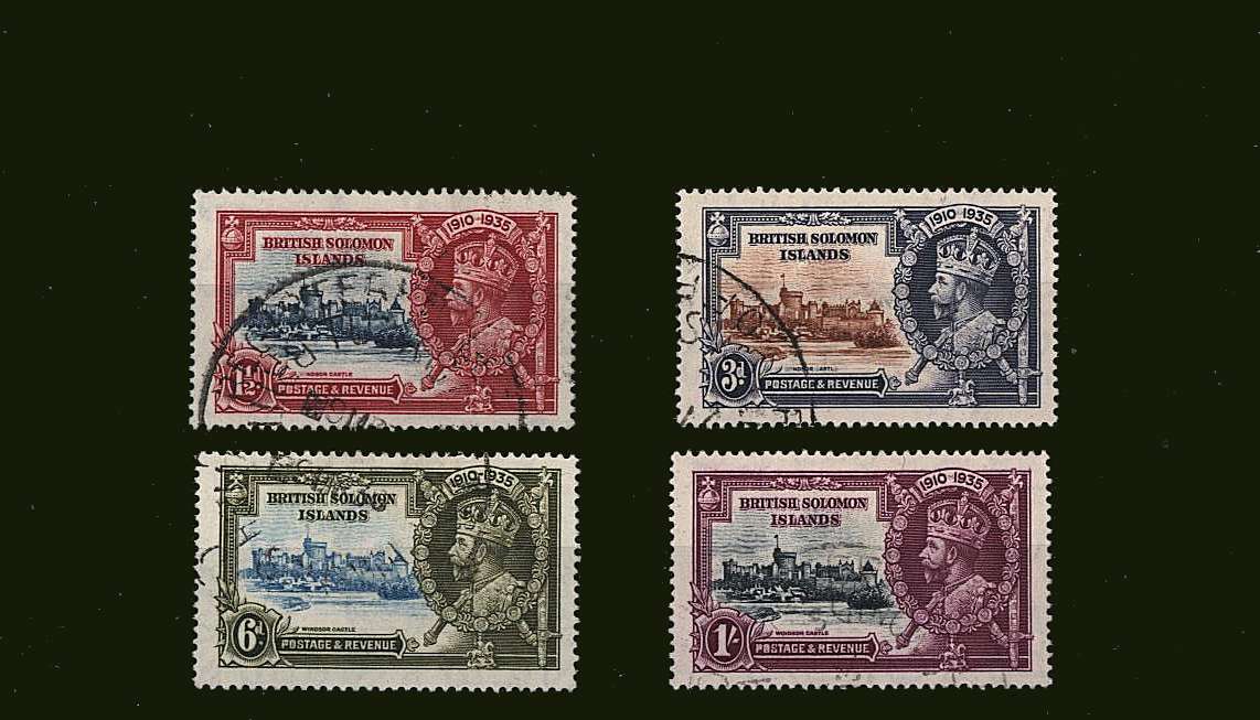 Silver Jubilee set of four superb fine used.<br/><b>SEARCH CODE: 1935JUBILEE</b><br/><b>BBJ</b>