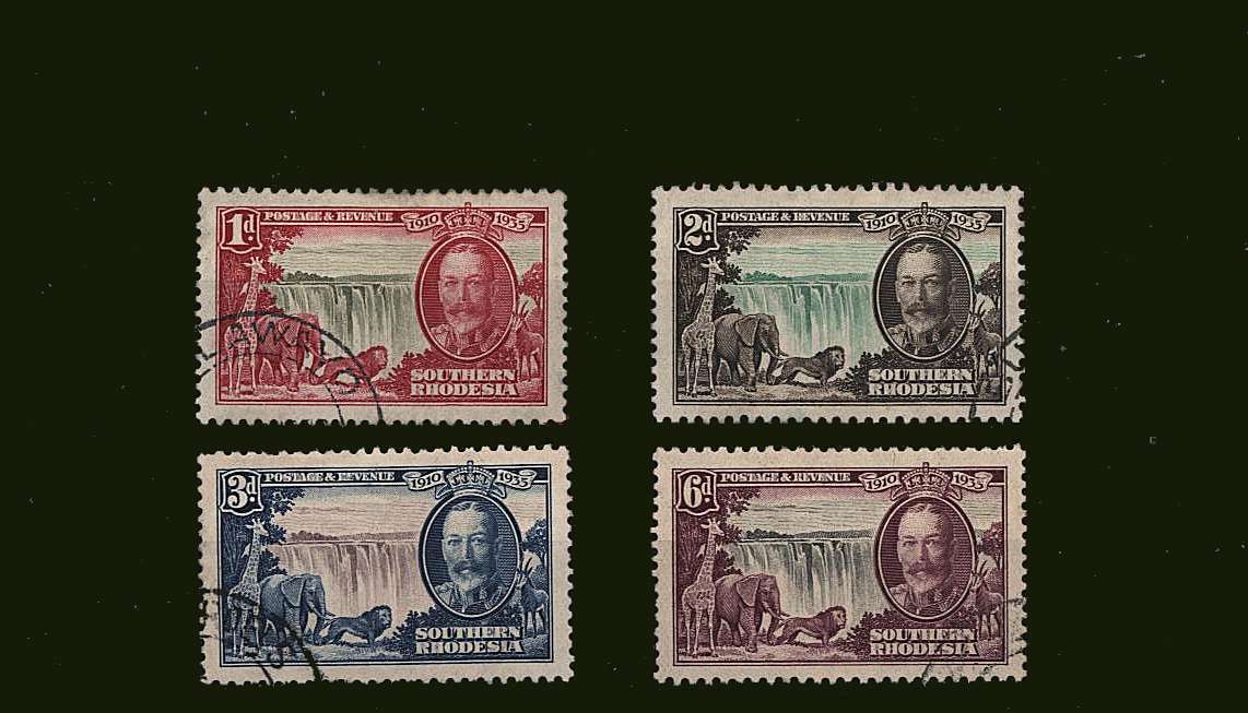 Silver Jubilee set of four superb fine used.<br/><b>SEARCH CODE: 1935JUBILEE</b><br/><b>BBJ</b>