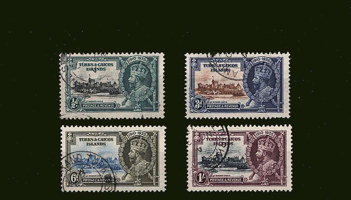 Silver Jubilee set of four superb fine used.<br/><b>SEARCH CODE: 1935JUBILEE</b><br/><b>BBJ</b>