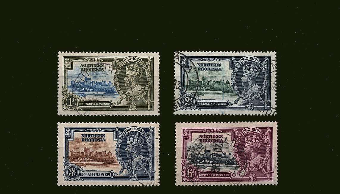 Silver Jubilee set of four superb fine used.<br/><b>SEARCH CODE: 1935JUBILEE</b><br/><b>BBJ</b>