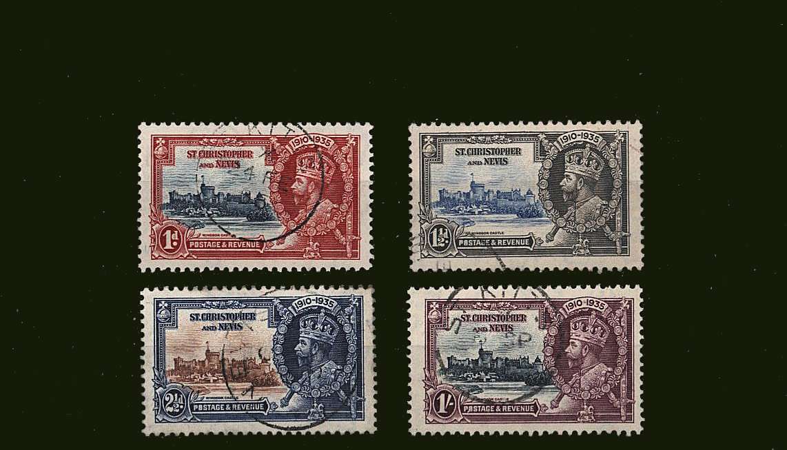 Silver Jubilee set of four superb fine used.<br/><b>SEARCH CODE: 1935JUBILEE</b><br/><b>BBJ</b>