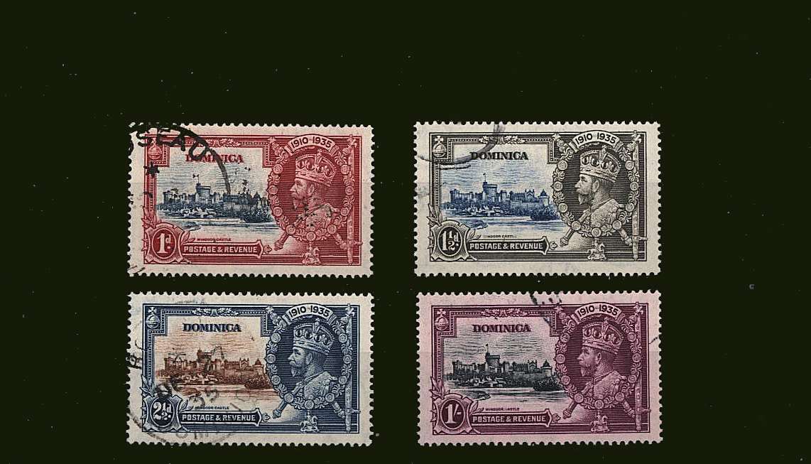 Silver Jubilee set of four superb fine used.<br/><b>SEARCH CODE: 1935JUBILEE</b><br/><b>BBJ</b>