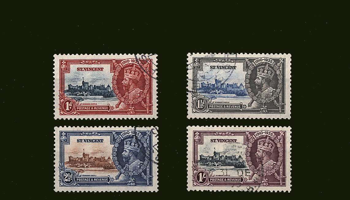 Silver Jubilee set of four superb fine used.
<br/><b>SEARCH CODE: 1935JUBILEE</b><br/><b>BBJ</b>