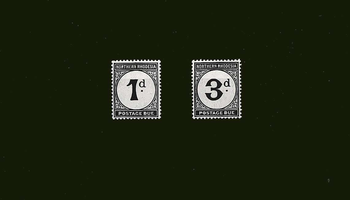 The Postage Due set of two both with Clalk-Surfaced Paper<br/>and both printed in Black.<br/>Actually a seldom seen set! 
<br/><b>BBJ</b>