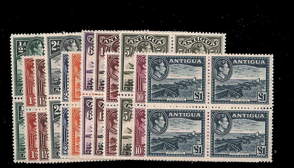 The pictorials set of twelve in superb unmounted mint blocks of four.
<br/><b>BBJ</b