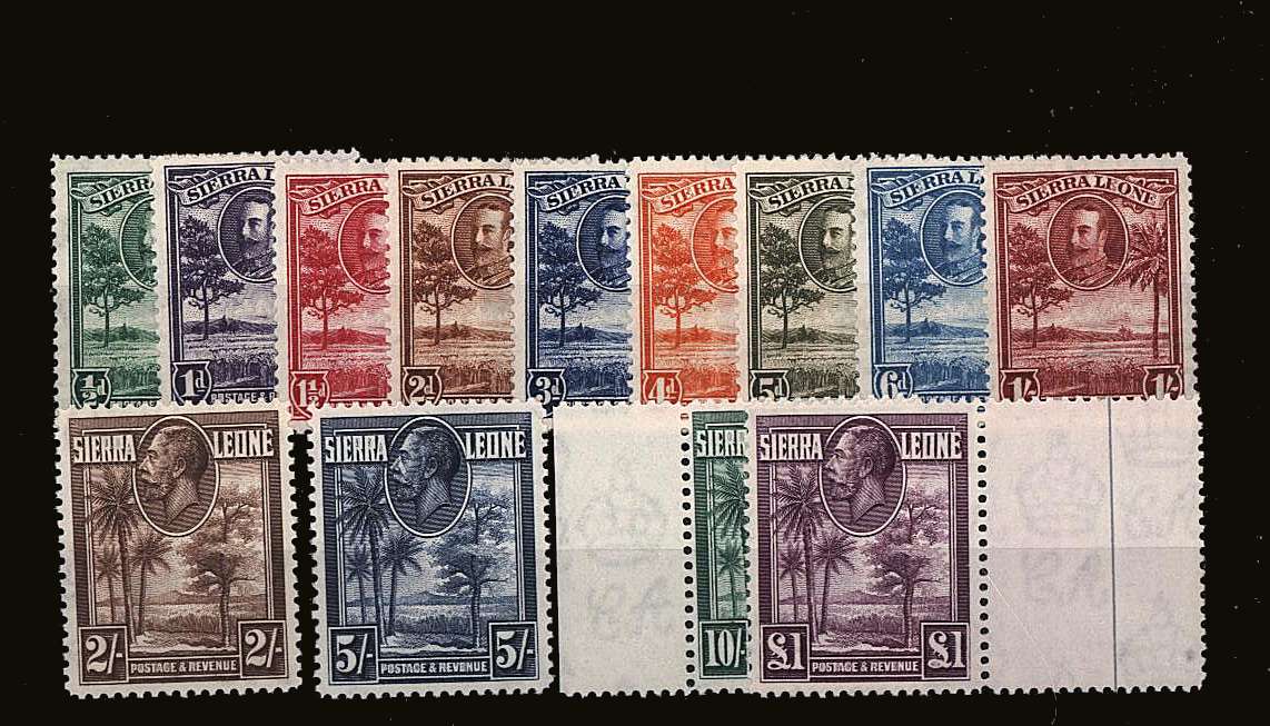 The views set of thirteen superb unmounted mint with light cream gum - not toned - <br/>with the bonus of the top two values being marginals - easily removed! <br/>Rare set unmounted!! 
<br/><b>BBJ</b