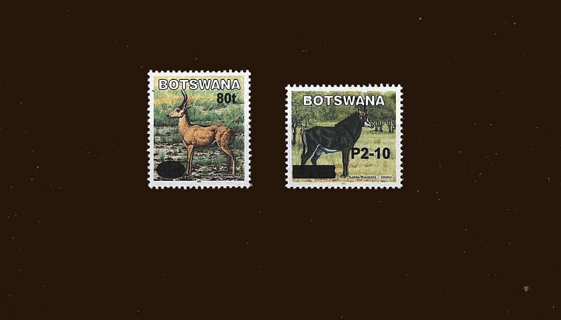 The surcharged complete set of two<br/>
superb unmounted mint.<br/><b>BBM</b>