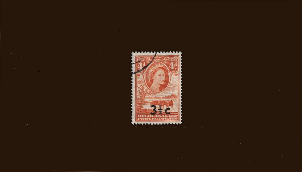 3½c on 4d definitive single - Type I - wide<br/>
A superb fine used single.<br/>
SG Cat £50.00
<br/><b>BBM</b>