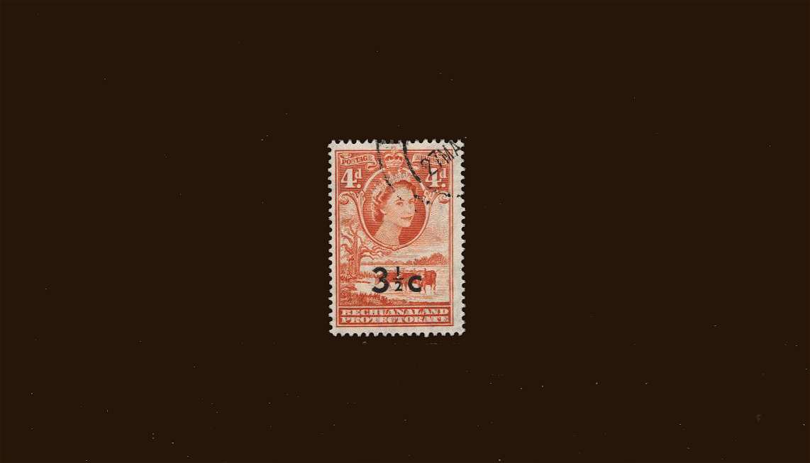 3½c on 4d definitive single - Type I - wide<br/>
A superb fine used single with full perforations.<br/>
SG Cat £50.00
<br/><b>BBM</b>