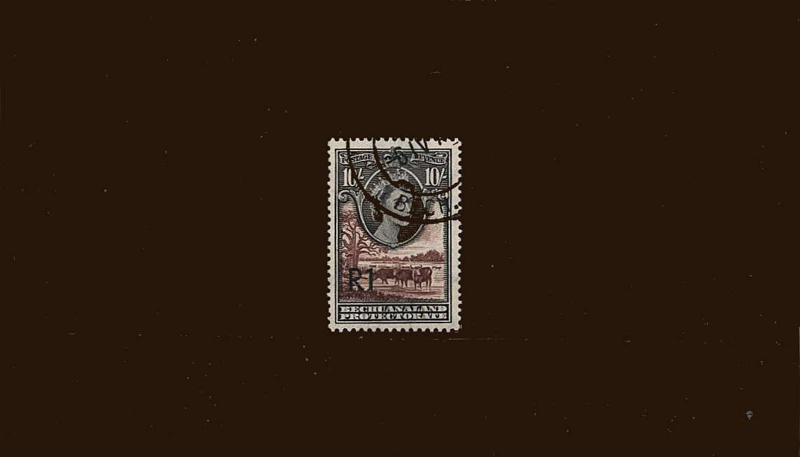 1R on 10/-  -  Type II<br/>
A superb fine used single.<br>
<br/><b>BBM</b>
