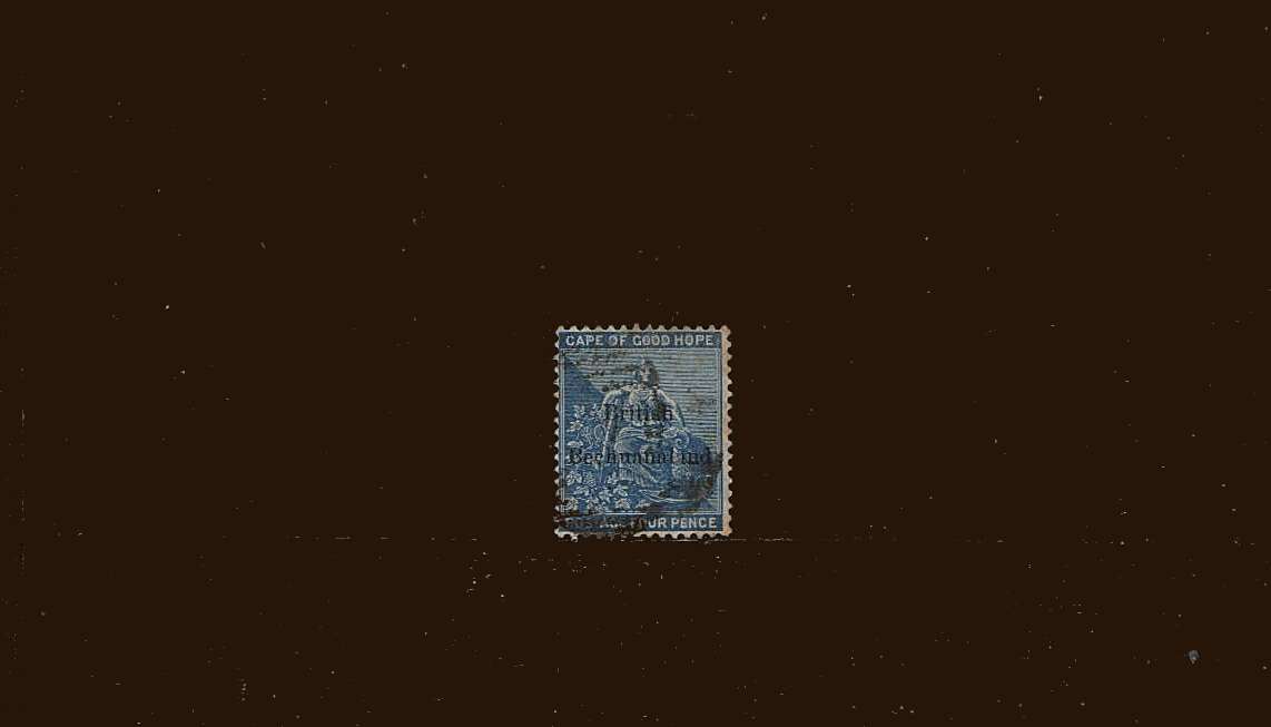 4d Dull Blue overprinted in Black<br/>
A lightly used stamp<br/>
SG Cat £90 
<br/><b>BBM</b>