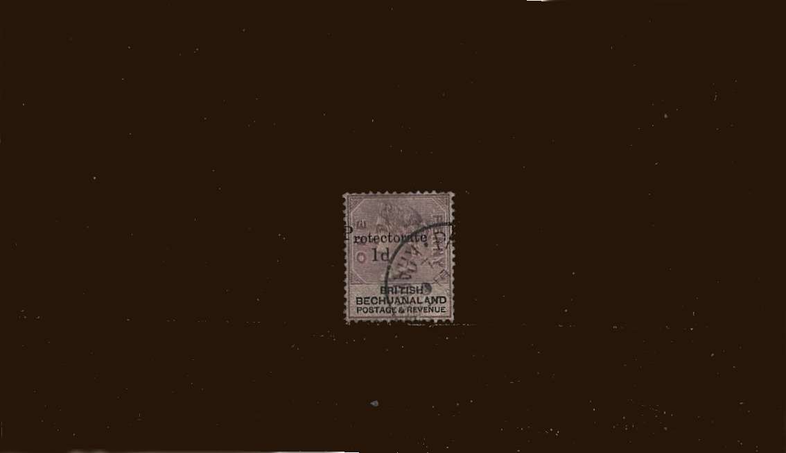 1d on 1d Lilac and Black<br/>
A superb fine used stamp.<br/>
SG Cat £16 
<br/><b>BBM</b>