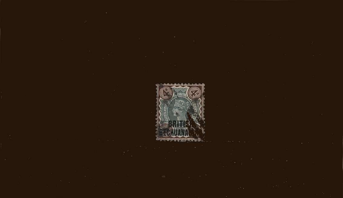 4d Green and Purple-Brown<br/>
A good used single cancelled clear of profile.<br/>
<br/><b>BBM</b>